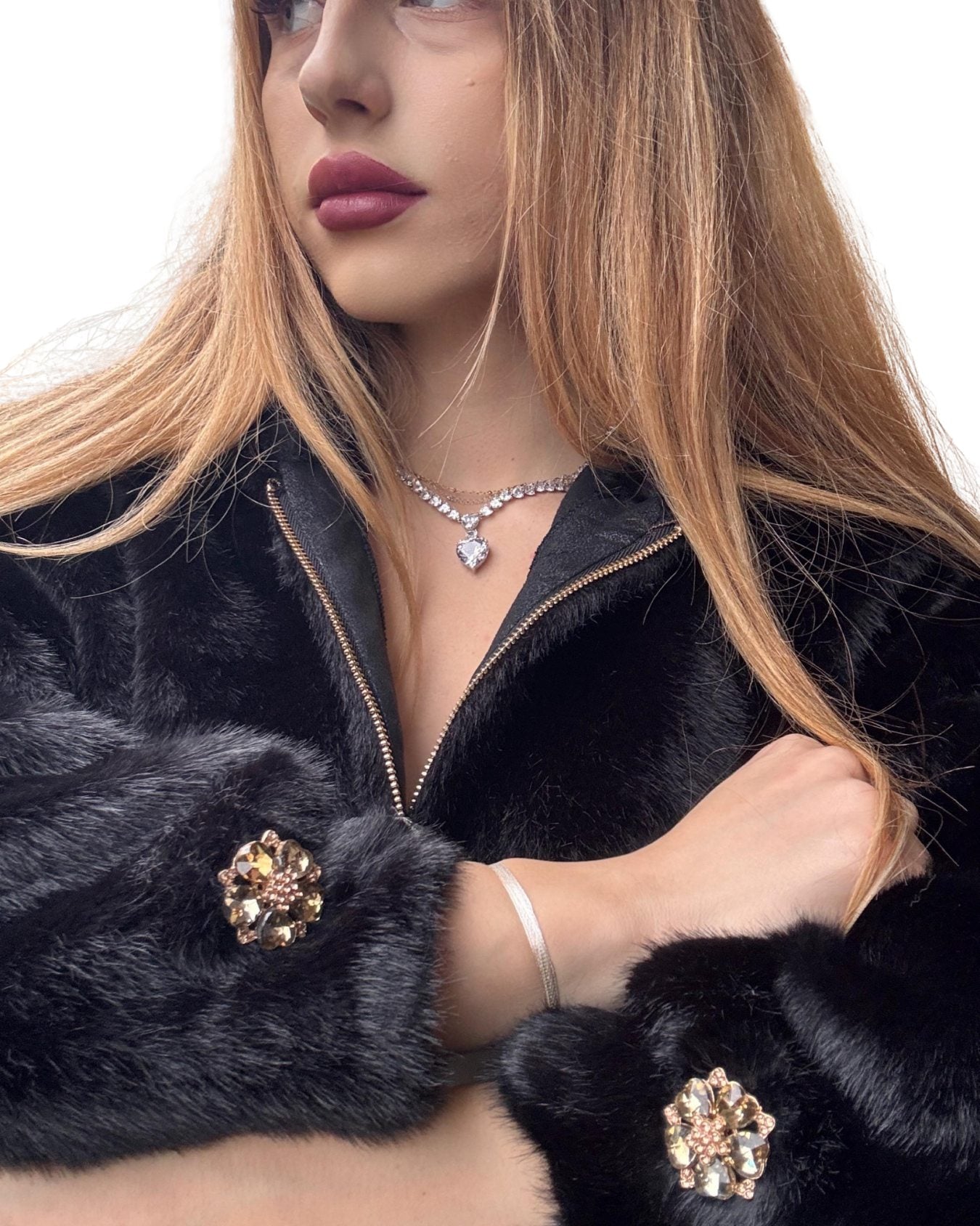 Pelliccia Grace con Gioiello